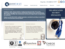Tablet Screenshot of pentest.co.uk
