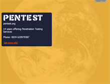 Tablet Screenshot of pentest.org